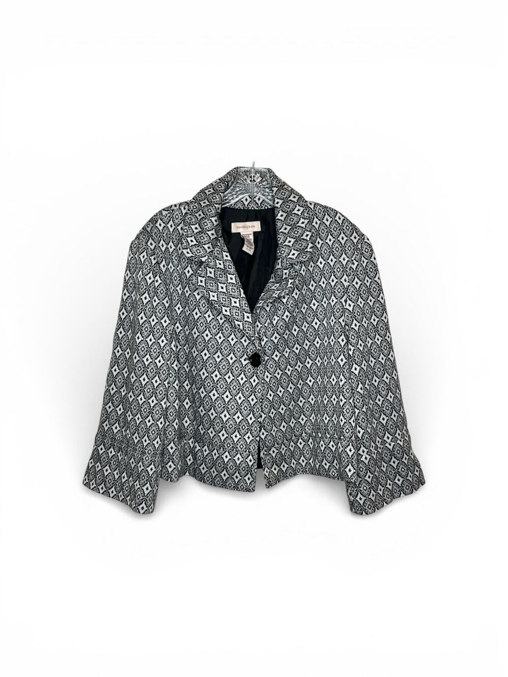 Covington Geometric Diamond Print Blazer Jacket XL